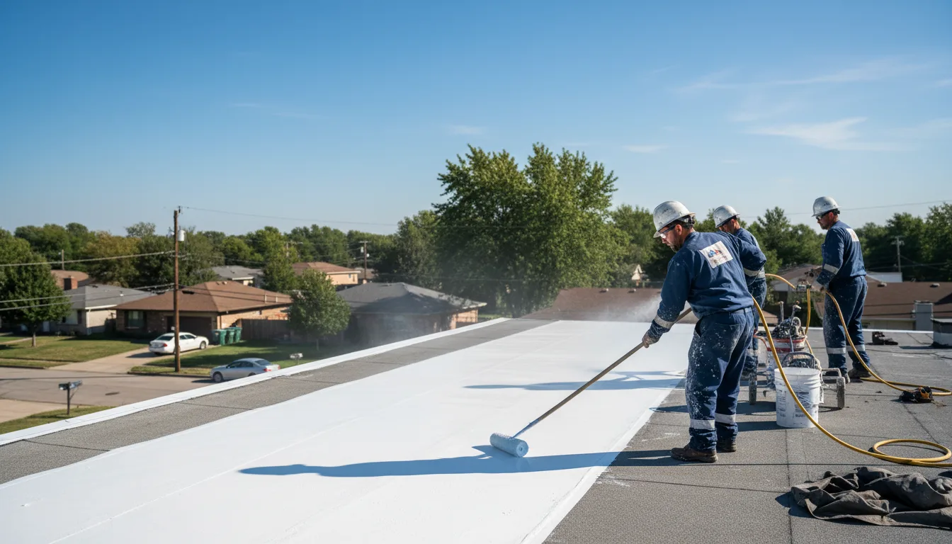 Commercial roof coating in Longton, KS near me